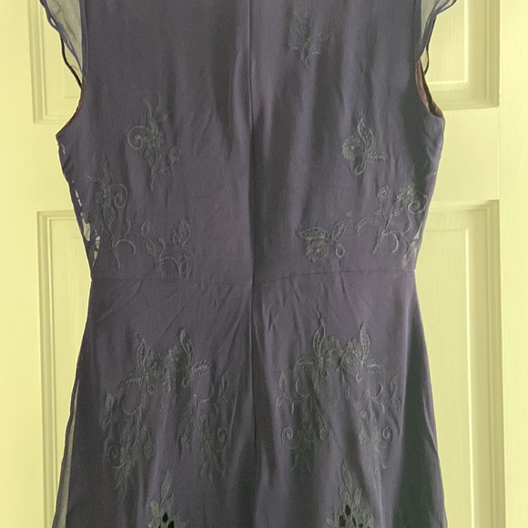 Elie Tahari Royal Purple Lace Sheer Dress - Picture 8 of 11